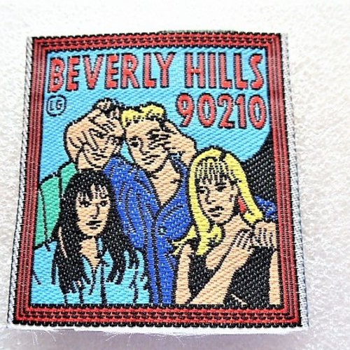Applique beverly hills 90210 vintage patch écusson 5070.3 pour customisation couture à coller ou à coudre