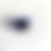 Perle connecteur forme tête d'ourson en verre de murano 25 mm tons bleus