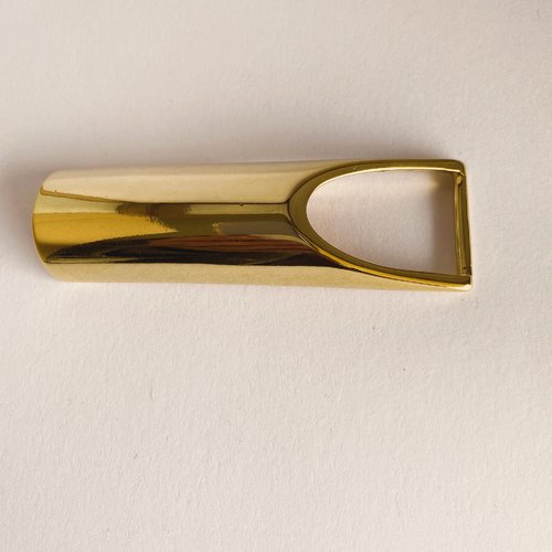 Boucle de ceinture rectangulaire 1/2 ronde 80 x 25 mm en métal doré