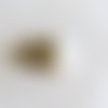 Perle céramique émaillée blanc forme dent, croc 22 x 16 mm fabrication artisanale faite main
