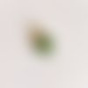 Pendentif coeur 10 mm pierre de gemme jade sur bélière dorée