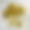 20 perles coupelles 8 x 5 mm calottes dorées