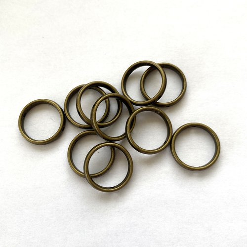 10 anneaux connecteurs 19 mm métal bronze