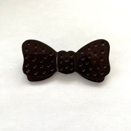 Accessoire broche noeud papillon noir 6 cm