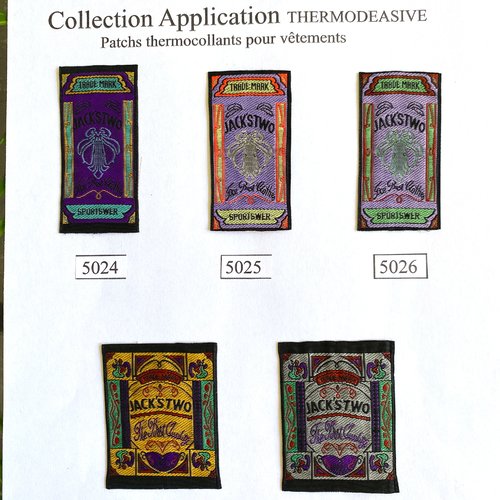 Applique thermocollant patch écusson "jack'stwo" au choix