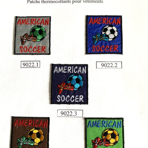 Appliques patchs écussons thermocollants american soccer