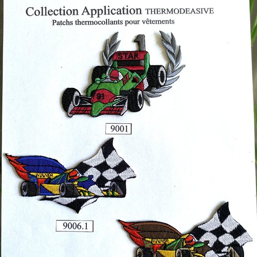 Appliques patchs écussons voiture course automobile