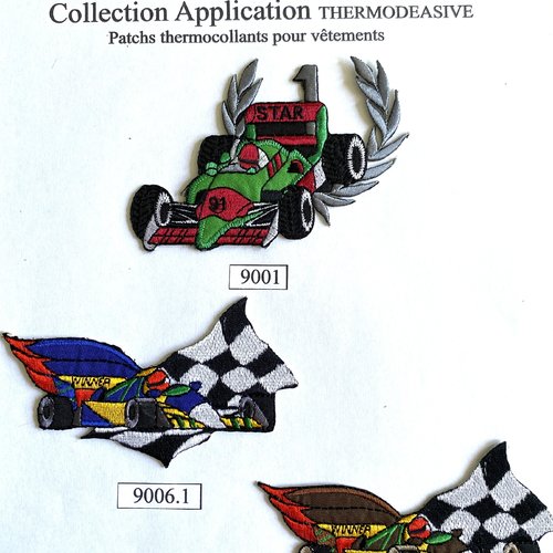 Appliques patchs écussons thermocollants voiture course automobile f 23