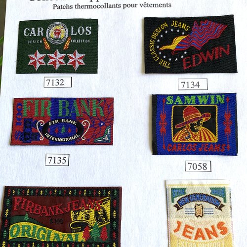 Appliques patchs écussons marque jean divers modèles au choix