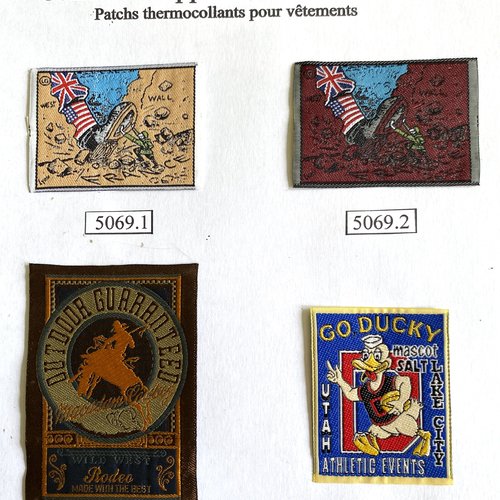 Appliques patchs écussons publicitaire thermocollants  lake city, wall, rodéo