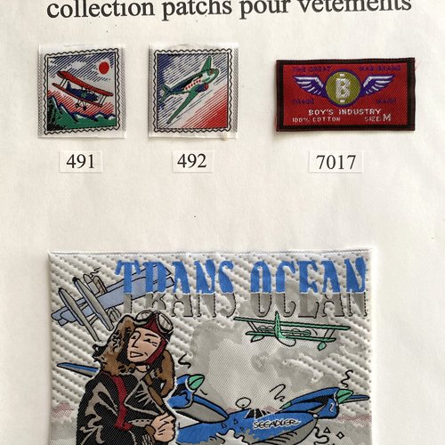 Appliques patchs écussons publicitaires aviation