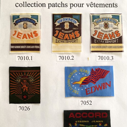 Appliques patchs écussons publicitaires jean's