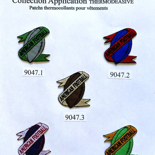 Appliques patchs écussons thermocollants américan football