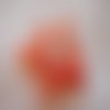 25 perles toupies cristal rouge vermillon ab 4 mm
