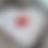 Perle coeur cristal rouge 10 x 10 mm