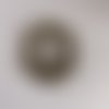Boucle de ceinture rétro fantaisie ovale 82 mm x 48 mm en métal argenté