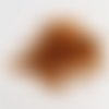 40 perles de poney en plastique transparent marron orangé 6*10mm