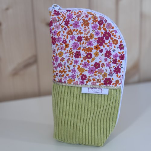 Trousse pot - trousse debout anis - trousse crayon - trousse maquillage