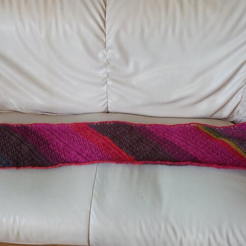Echarpe crochet laine festival de couleurs
