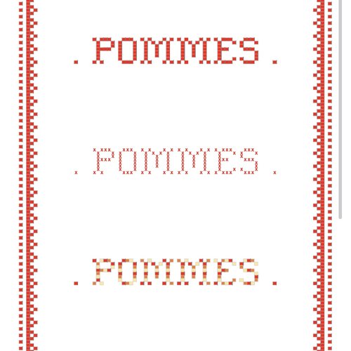 Fiche créative - diagramme point de croix pommes