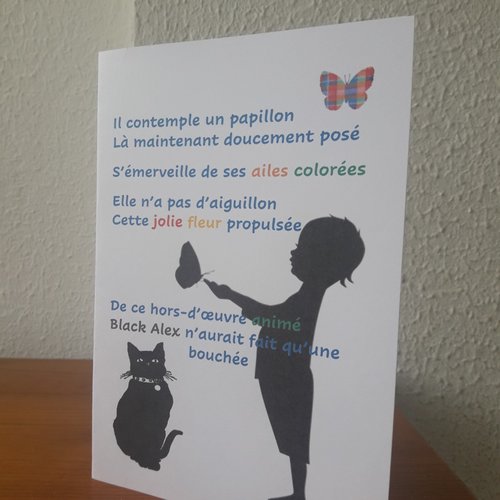 Carte Poeme Chat Contemplant Un Papillon Un Grand Marche