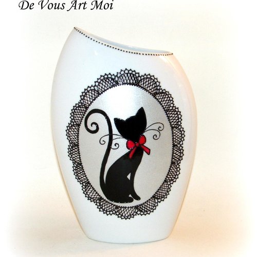 Vase Chat Porcelaine Peint Main Vase Fait Main Chat Noir Un Grand Marche Vase Chat Porcelaine Peint Main Vase Fait Main Chat Noir Un Grand Marche