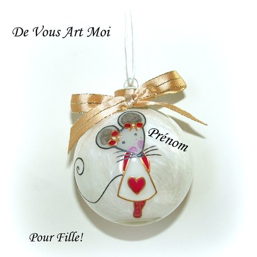 Boule Noël Prénom Personnaliséeboule De Noël Enfant Verre