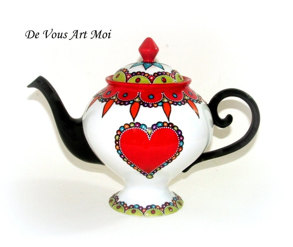 Théière égoïste solitaire céramique originale colorée théière avec tasse  fait main artisanale - Un grand marché