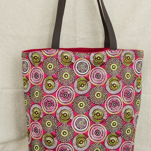 Joli sactote bag - four tout motif africain coloré