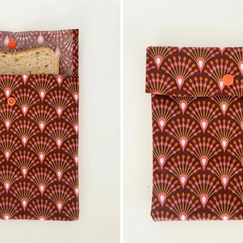 Pochette à sandwich lavable et réutilisable