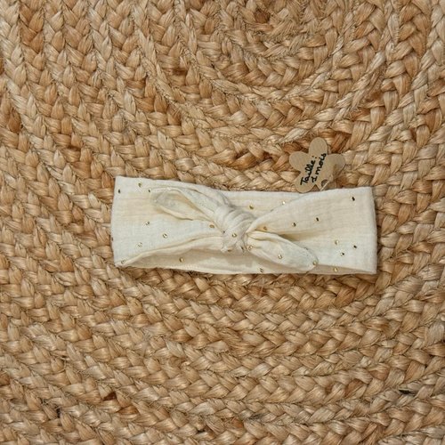 Bandeau blanc cassé bébé