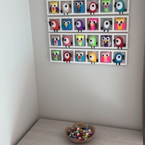  cadres muraux décoratifs pour chambre de bébé. cadre mural animaux colores! 
