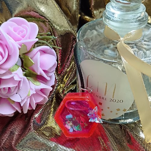 Collier rose "eau"