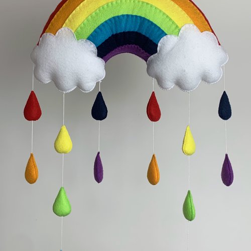 Décoration arc-en-ciel. mobile bébé. décoration chambre bébé