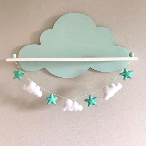 Etagere Nuage Vert D Eau Decoration Chambre D Enfant Un Grand Marche