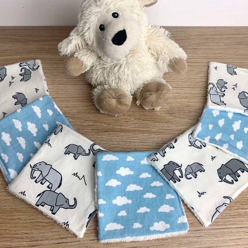 Lingettes bébé, semainier. lingettes lavables. cadeau de naissance