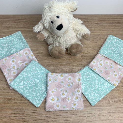 Lingettes bébé, semainier. lingettes lavables. cadeau de naissance