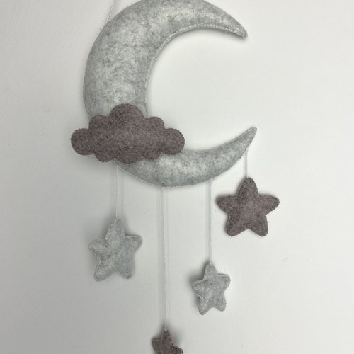 Suspension lune. décoration chambre bébé