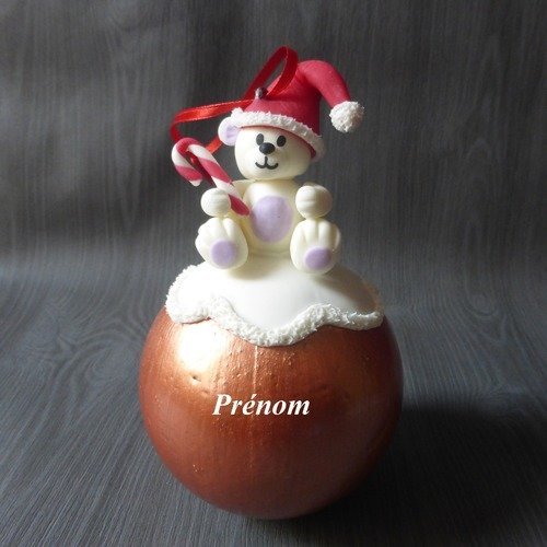 Boule De Noël Personnalisée Peinte à La Main Sujet En Porcelaine Froide Boule De Noel à Personnaliser