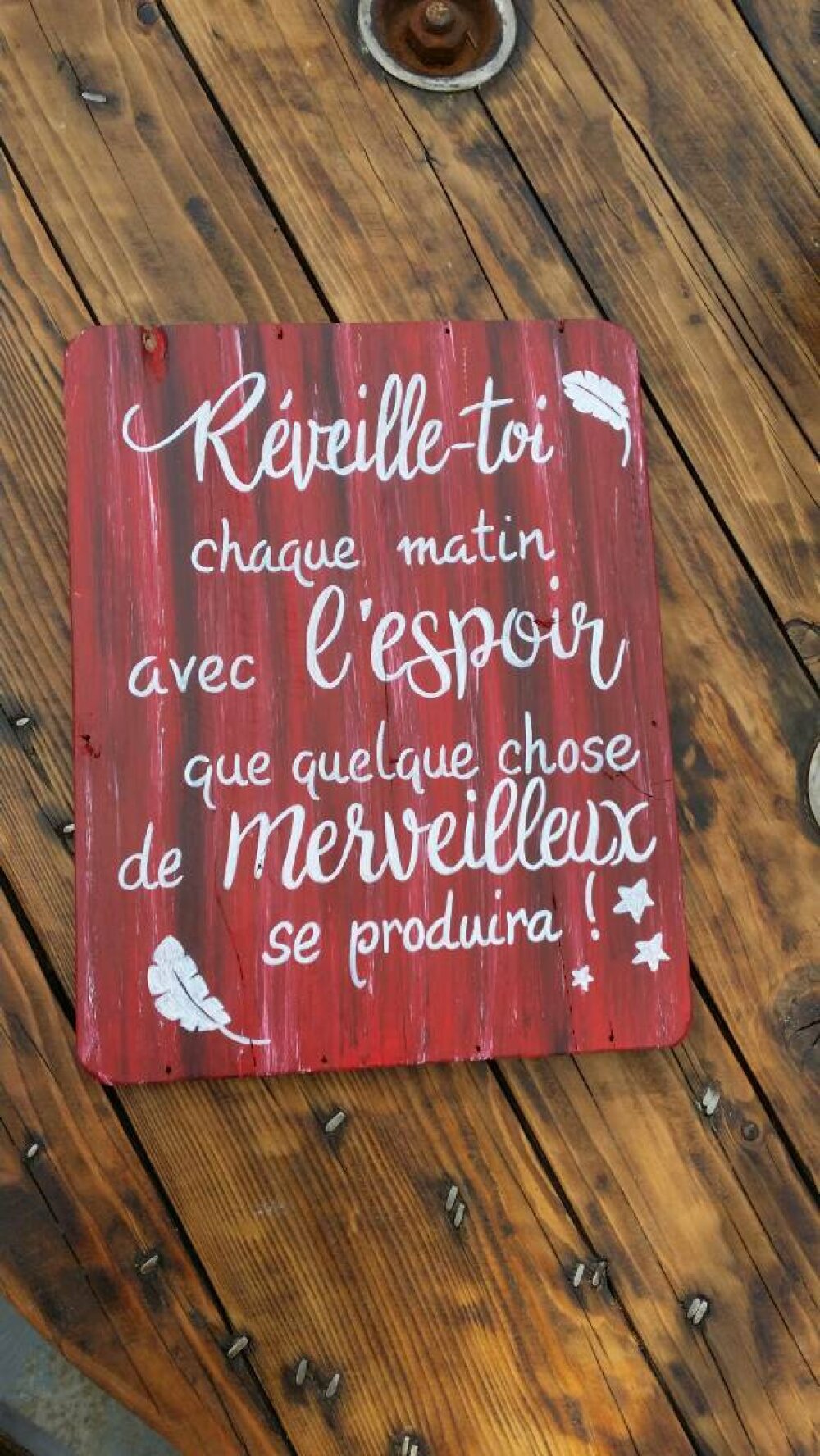 Tableau Citation Panneau En Bois Decoratif Affiche Scrabble Un Grand Marche