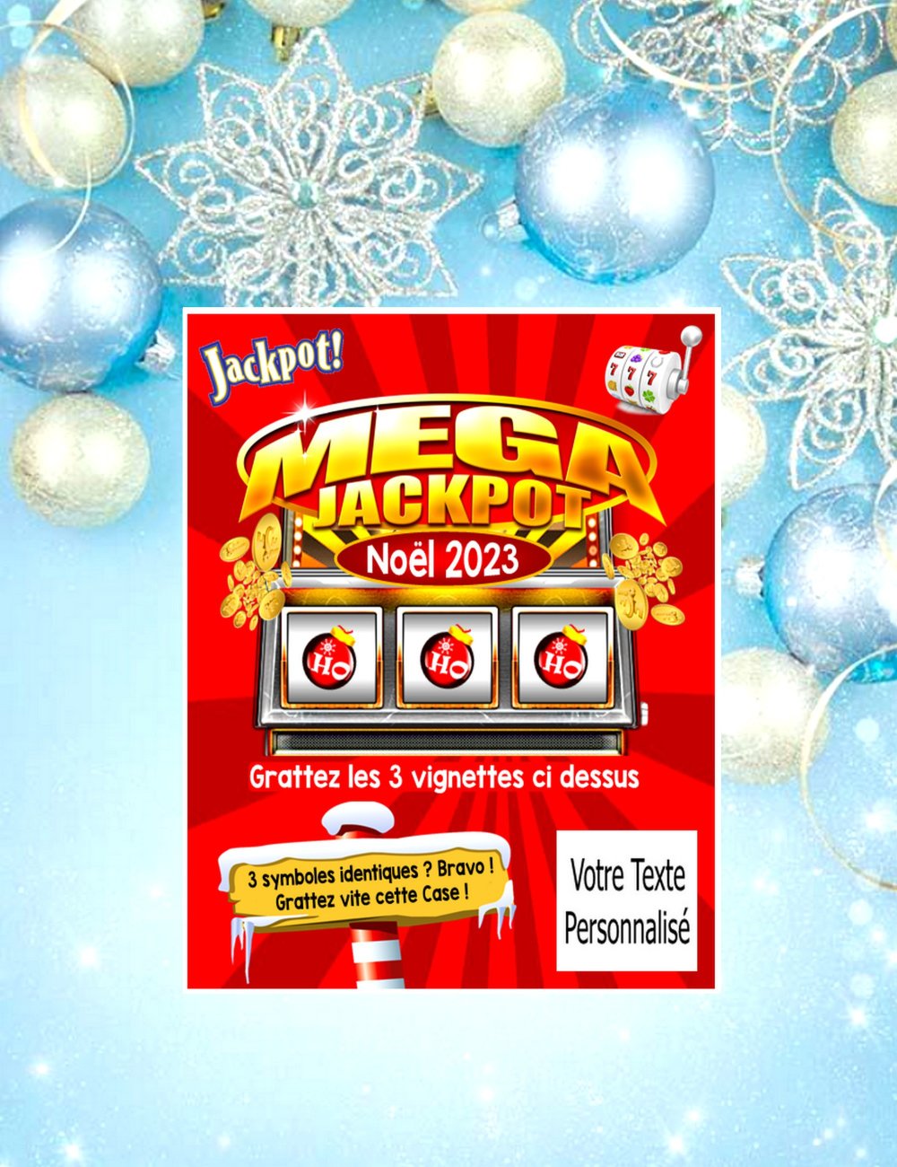 Jackpot lotteria carte à gratter personnalisé - Faux ticket a