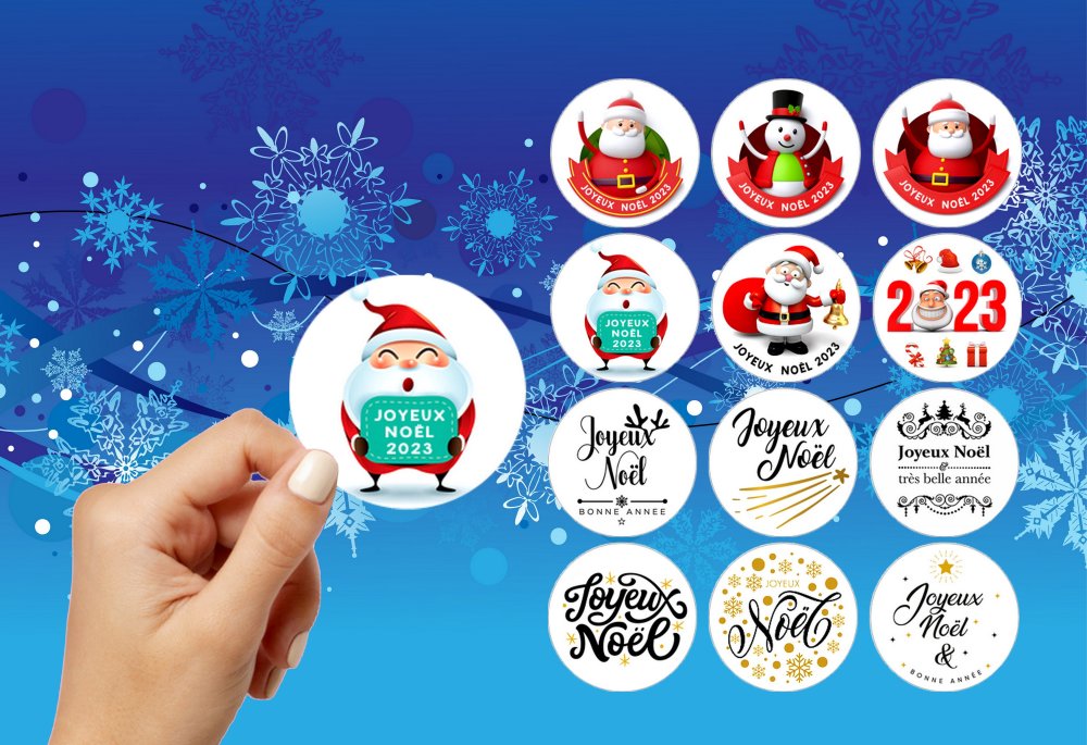 Sticker Noël 6 étiquettes pour cadeaux – Stickers STICKERS FÊTES