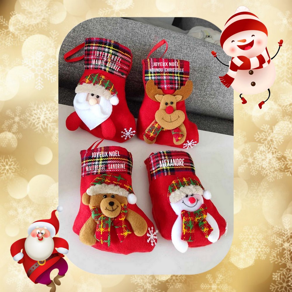 Bonnet de Noël personnalisé - chapeau Noël pour bébé & enfant - modèle  renne et noeud à poids