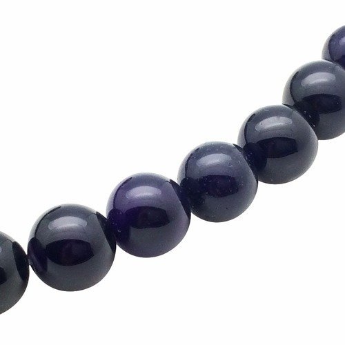 37 perles agate améthyste 10mm naturelle - agate violette - p0015
