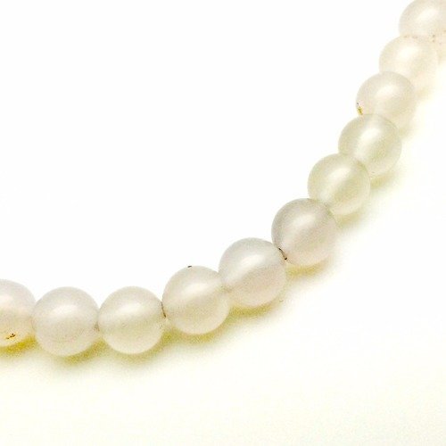 61 perles agate grise 6mm naturelle - p0065