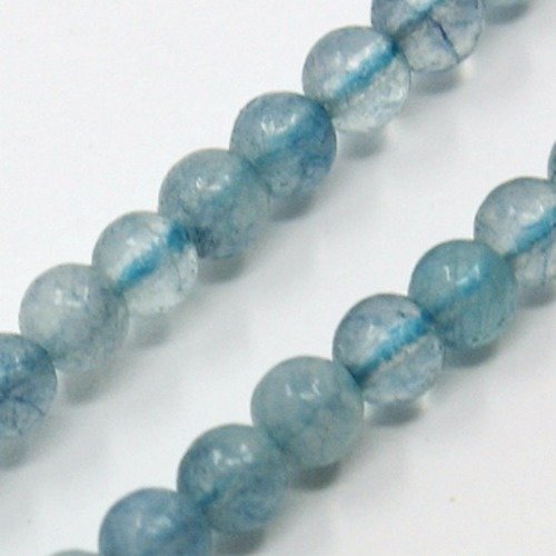 10 perles aigue marine 3mm naturelles - perles aquamarine 3mm - p0121