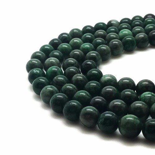 47 perles calamine 9mm vert naturelles - p0169