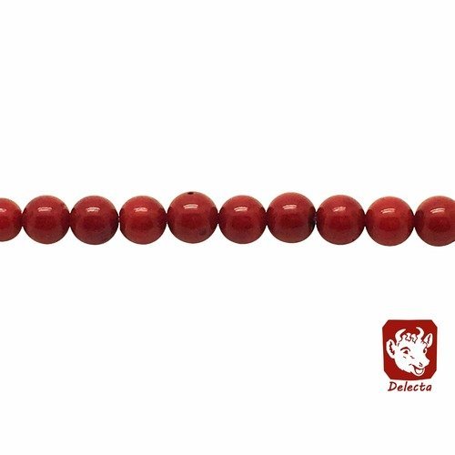 89 perles corail 4mm rouge foncé naturelles - p0190