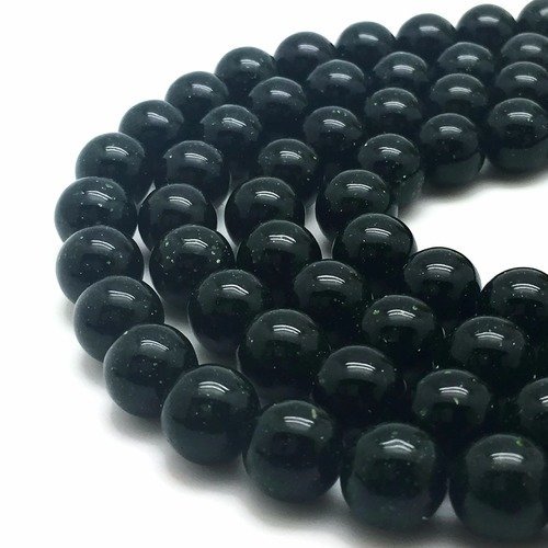 61 perles goldstone vert 6mm - p0289