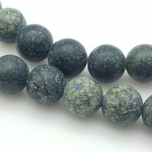 89 perles green lace stone 4mm vert naturelles - p0292
